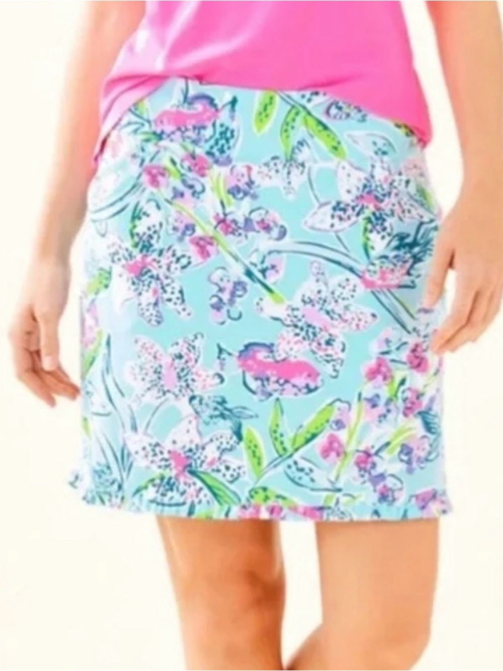 Lily Pulitzer Fairway Bali Blue Sway This Way Ruffle Hem Skort